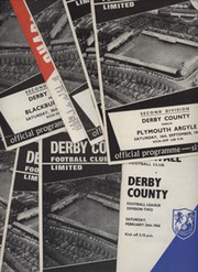 DERBY COUNTY 1967-68 FOOTBALL PROGRAMMES (X10)