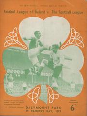 FOOTBALL LEAGUE OF IRELAND V THE FOOTBALL LEAGUE 1953 FOOTBALL PROGRAMME