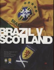 BRAZIL V SCOTLAND 2011 FOOTBALL PROGRAMME