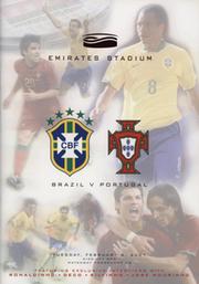 BRAZIL V PORTUGAL 2007 FOOTBALL PROGRAMME