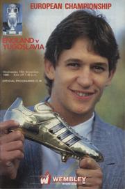 ENGLAND V YUGOSLAVIA 1986 FOOTBALL PROGRAMME