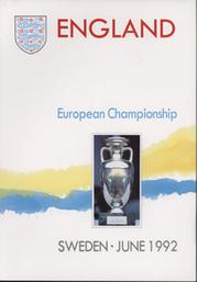 ENGLAND - EUROPEAN CHAMPIONSHIP SWEDEN JUNE 1992