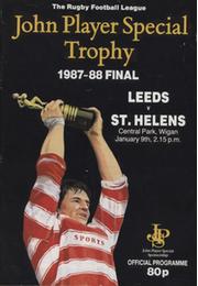 LEEDS V ST. HELENS 1987-88 JOHN PLAYER SPECIAL TROPHY FINAL PROGRAMME
