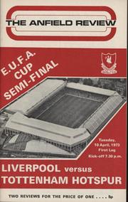 LIVERPOOL V TOTTENHAM 1973 (UEFA CUP SEMI FINAL) FOOTBALL PROGRAMME