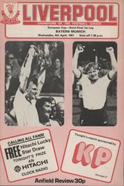 LIVERPOOL V BAYERN MUNICH 1981 (EUROPEAN CUP SEMI FINAL) FOOTBALL PROGRAMME