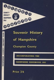 HAMPSHIRE COUNTY CRICKET CLUB ILLUSTRATED HANDBOOK 1962