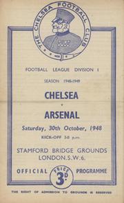 CHELSEA V ARSENAL 1948-49 FOOTBALL PROGRAMME