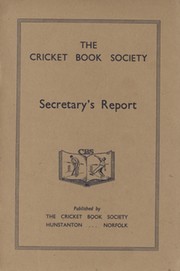THE CRICKET BOOK SOCIETY - SECRETARY