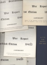 THE ASSOCIATION OF FOOTBALL STATISTICIANS (2ND WORLD) WAR REPORT NOS.1-8, SEASONS 1939/40-1945/46 (8 ISSUES)