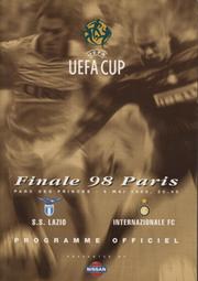 LAZIO V INTERNAZIONALE (UEFA CUP FINAL ) 1998 FOOTBALL PROGRAMME