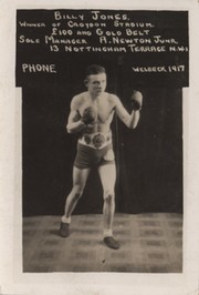 BILLY JONES BOXING POSTCARD