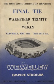 WAKEFIELD TRINITY V WIGAN 1963 (CHALLENGE CUP FINAL) RUGBY LEAGUE PROGRAMME