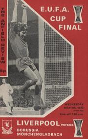 LIVERPOOL V BORUSSIA MONCHENGLADBACH (UEFA CUP FINAL ) 1973 (FIRST LEG) FOOTBALL PROGRAMME