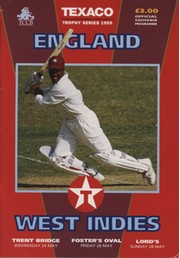 ENGLAND V WEST INDIES 1995 (TEXACO SERIES) CRICKET PROGRAMME