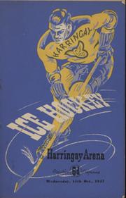 HARRINGAY RACERS V HARRINGAY GREYHOUNDS 1947 ICE HOCKEY PROGRAMME