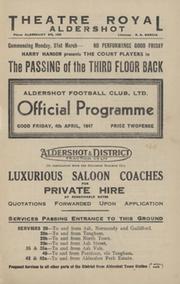 ALDERSHOT V READING 1946-47 FOOTBALL PROGRAMME