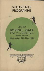 BOXING GALA (NEWCASTLE) 1938 PROGRAMME - FEATURING CUSICK V CHARLTON