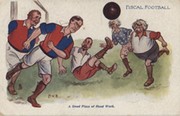 FISCAL FOOTBALL 1904 (JOSEPH CHAMBERLAIN AND JOHN BULL) POSTCARD