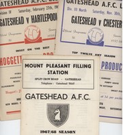 GATESHEAD FOOTBALL PROGRAMMES 1957-1967 (3 IN TOTAL)