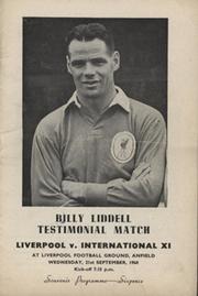 LIVERPOOL V INTERNATIONAL XI (BILLY LIDDELL TESTIMONIAL) 1960-61 FOOTBALL PROGRAMME