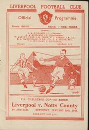 LIVERPOOL V NOTTS COUNTY (FA CUP 4TH ROUND) 1948-49 FOOTBALL PROGRAMME