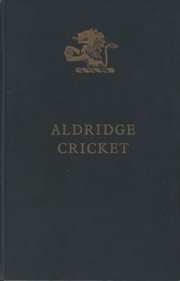 ALDRIDGE CRICKET - A REVIEW
