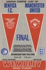 MANCHESTER UNITED V BENFICA 1968 (EUROPEAN CUP FINAL) FOOTBALL PROGRAMME