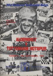 ALDERSHOT V TOTTENHAM HOTSPUR 1978-79 (JOHN ANDERSON TESTIMONIAL) FOOTBALL PROGRAMME