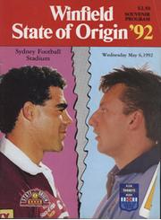 NEW SOUTH WALES V QUEENSLAND 1992 (WINFIELD STATE OF ORIGIN) RUGBY LEAGUE PROGRAMME