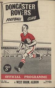 DONCASTER ROVERS V WEST BROMWICH ALBION 1956-57 (FA CUP 3RD ROUND) MATCH PROGRAMME