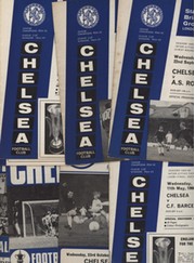 CHELSEA FOOTBALL PROGRAMMES 1965-71 (8) - GAMES IN EUROPEAN COMPETITIONS