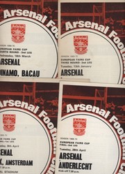 ARSENAL 1969-70 FAIRS CUP FOOTBALL PROGRAMMES (4) - INCLUDING FINAL