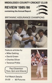 MIDDLESEX COUNTY CRICKET CLUB ANNUAL REVIEW 1985/86
