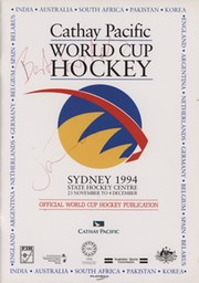 HOCKEY WORLD CUP 1994 (SYDNEY) PROGRAMME - SIGNED BY ENGLAND