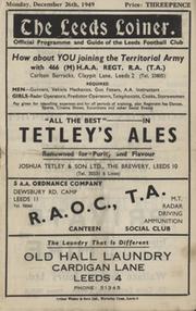 LEEDS V WAKEFIELD 1949 RUGBY LEAGUE PROGRAMME