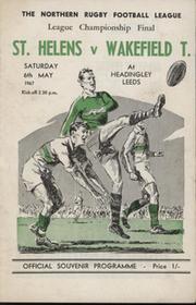 ST HELENS V WAKEFIELD TRINITY (LEAGUE CHAMPIONSHIP FINAL) 1967 RUGBY LEAGUE PROGRAMME