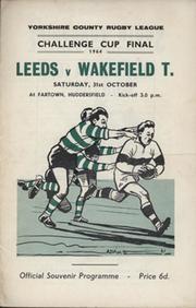 LEEDS V WAKEFIELD TRINITY (YORKSHIRE CHALLENGE CUP FINAL) 1964 RUGBY LEAGUE PROGRAMME