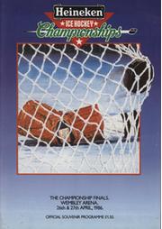 HEINEKEN CHAMPIONSHIP PLAY-OFFS 1986 ICE HOCKEY PROGRAMME 