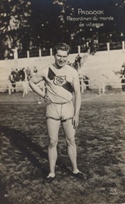 CHARLEY PADDOCK (USA) 1924 PARIS OLYMPICS POSTCARD