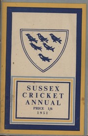 OFFICIAL SUSSEX CRICKET HANDBOOK 1951