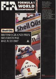 BRITISH GRAND PRIX 1987 OFFICIAL PROGRAMME