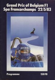 BELGIAN GRAND PRIX 1983 OFFICIAL PROGRAMME