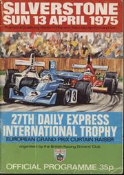 DAILY EXPRESS INTERNATIONAL TROPHY 1975 OFFICIAL PROGRAMME