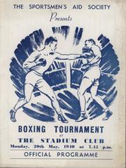 BILLY WALKER V JACKIE RANKIN 1940 BOXING PROGRAMME