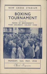 JACK HYAMS V EDDIE PEIRCE 1938 (NEW CROSS) BOXING PROGRAMME