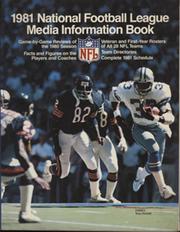 NATIONAL FOOTBALL LEAGUE 1981 MEDIA INFORMATION BOOK
