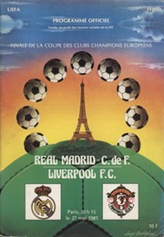 REAL MADRID V LIVERPOOL 1981 (EUROPEAN CUP FINAL) FOOTBALL PROGRAMME