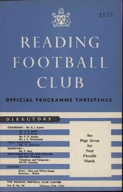 READING V COLCHESTER (1ST FLOODLIT LEAGUE MATCH AT ELM PARK) 1955-56 FOOTBALL PROGRAMME