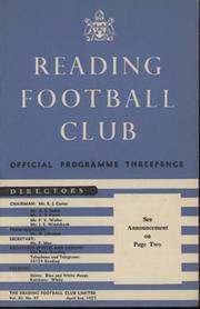 READING V ARSENAL 1956-57 FOOTBALL PROGRAMME