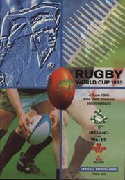 IRELAND V WALES 1995 (WORLD CUP) RUGBY UNION PROGRAMME 